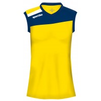 Tricou volei dama Ottawa, GALBEN / NAVY / ALB