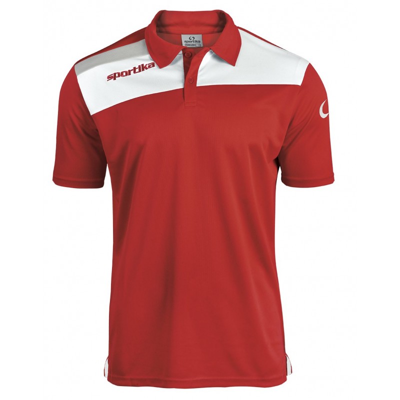 Tricou polo Brest, Rosu Alb