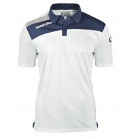 Tricou polo Brest, Alb Bleumarin